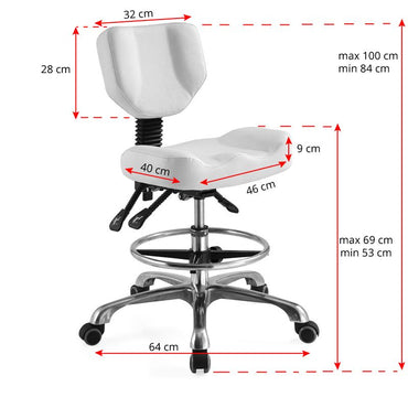 Tabouret cosmétique Care Blanc