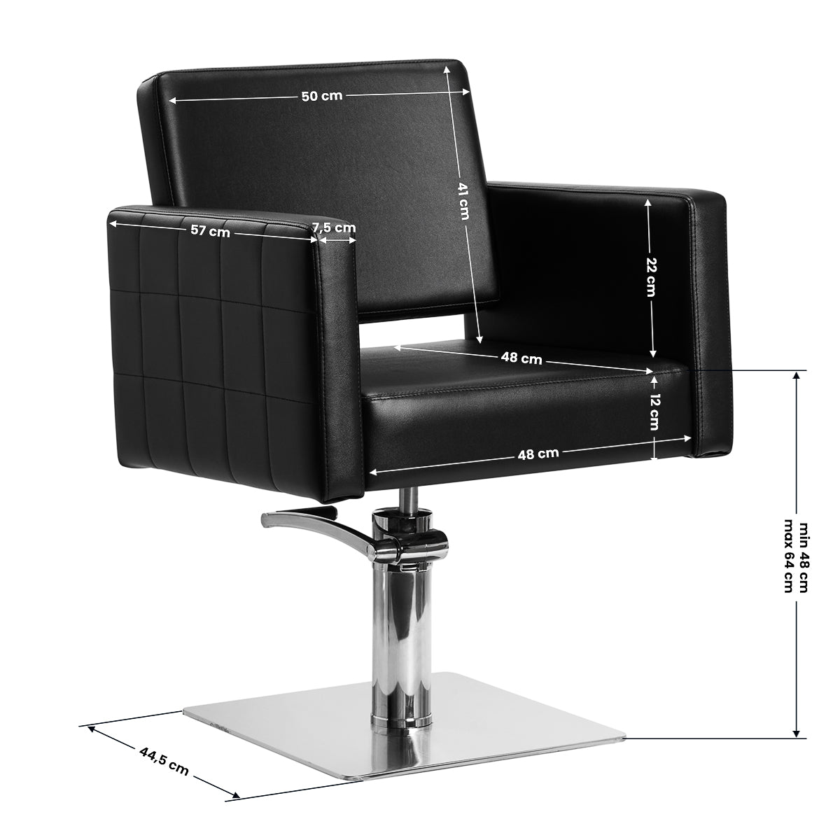 Fauteuil coiffeur Atlas Noir