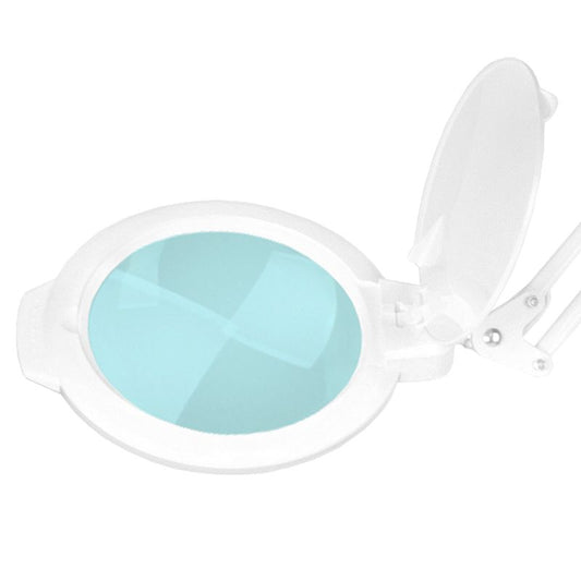 Lampe loupe LED 5" sur étau – blanc