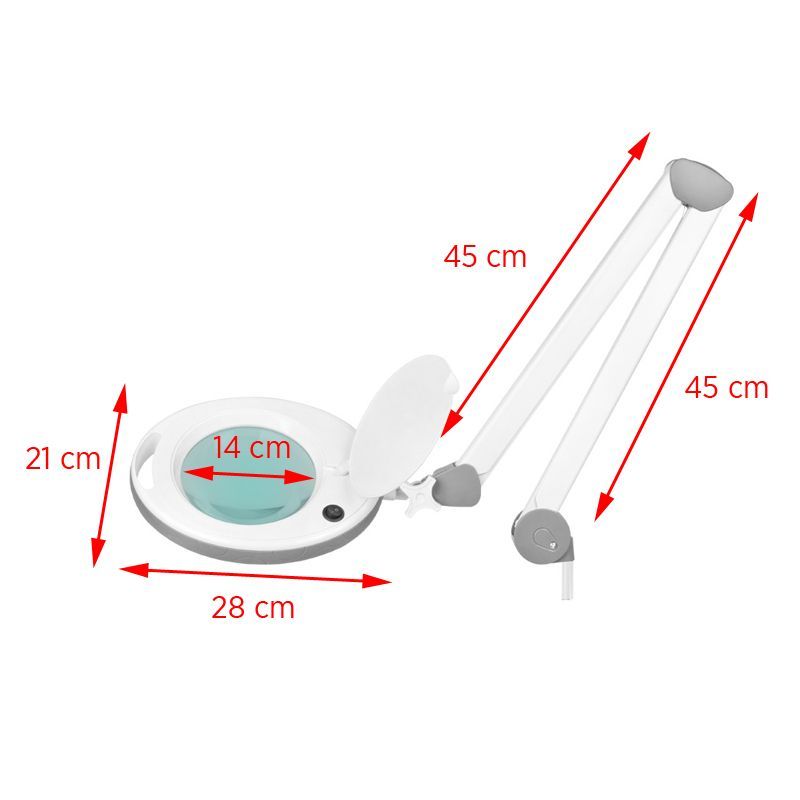 Lampe loupe LED 5D sur étau