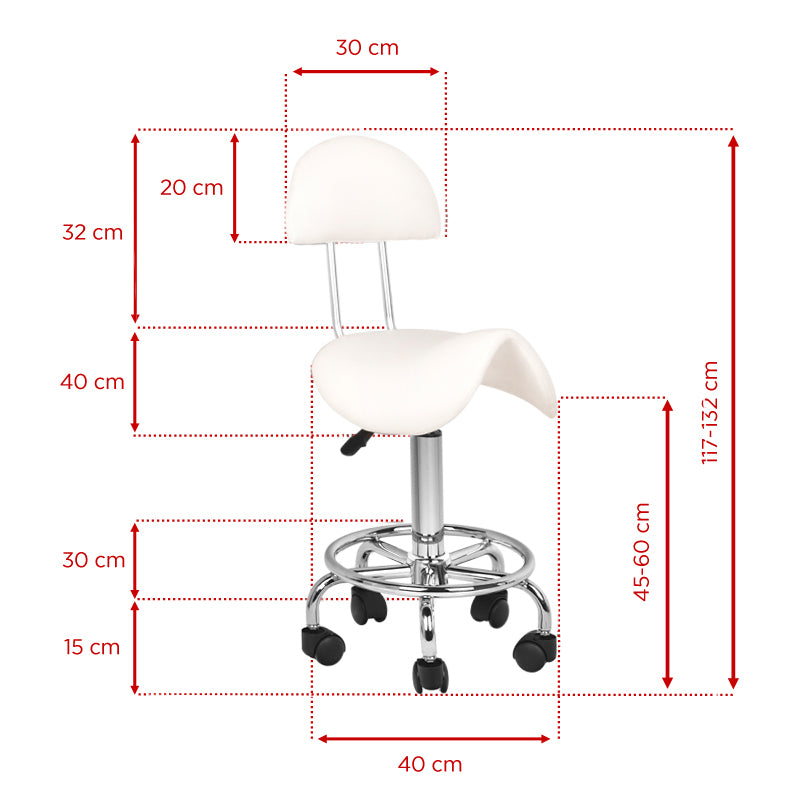 Tabouret cosmétique Essential Blanc