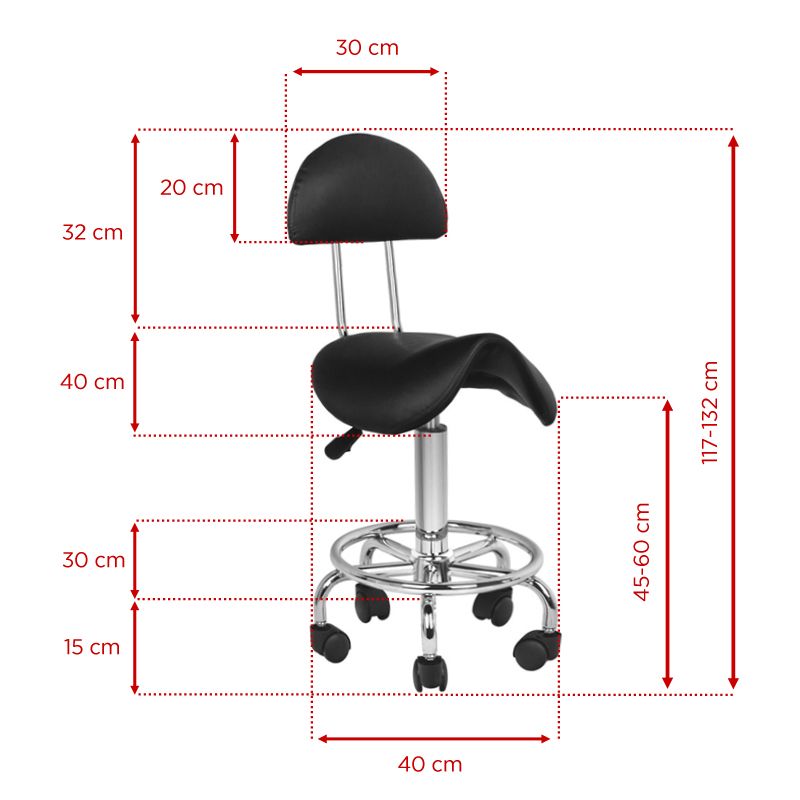 Tabouret cosmétique Essential Noir