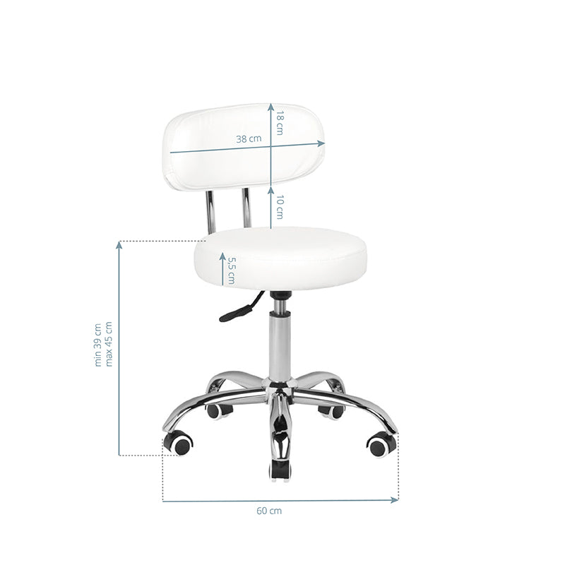 Tabouret pédicure Pedi Basic Blanc