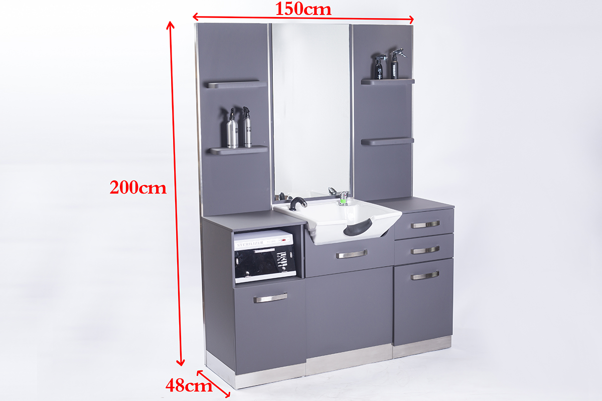 Poste de coiffage Studio Wash Gris