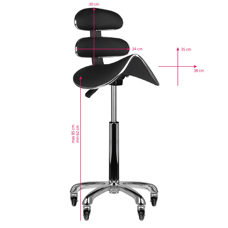 Tabouret cosmétique Speed Roll Haut Noir