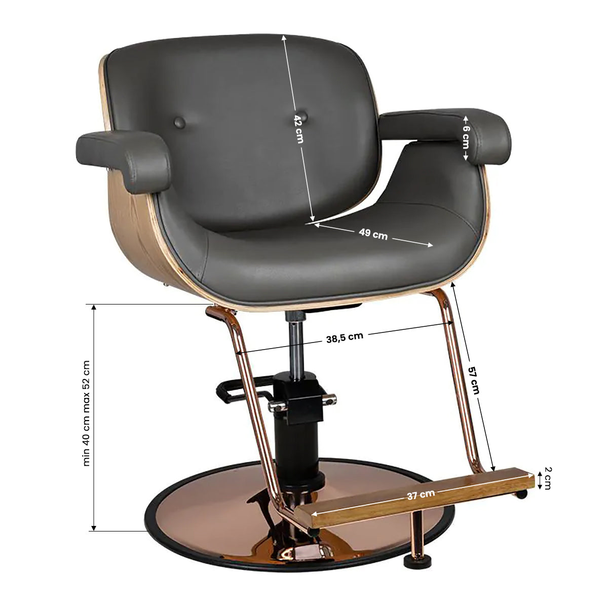 Fauteuil coiffeur Vela Gris