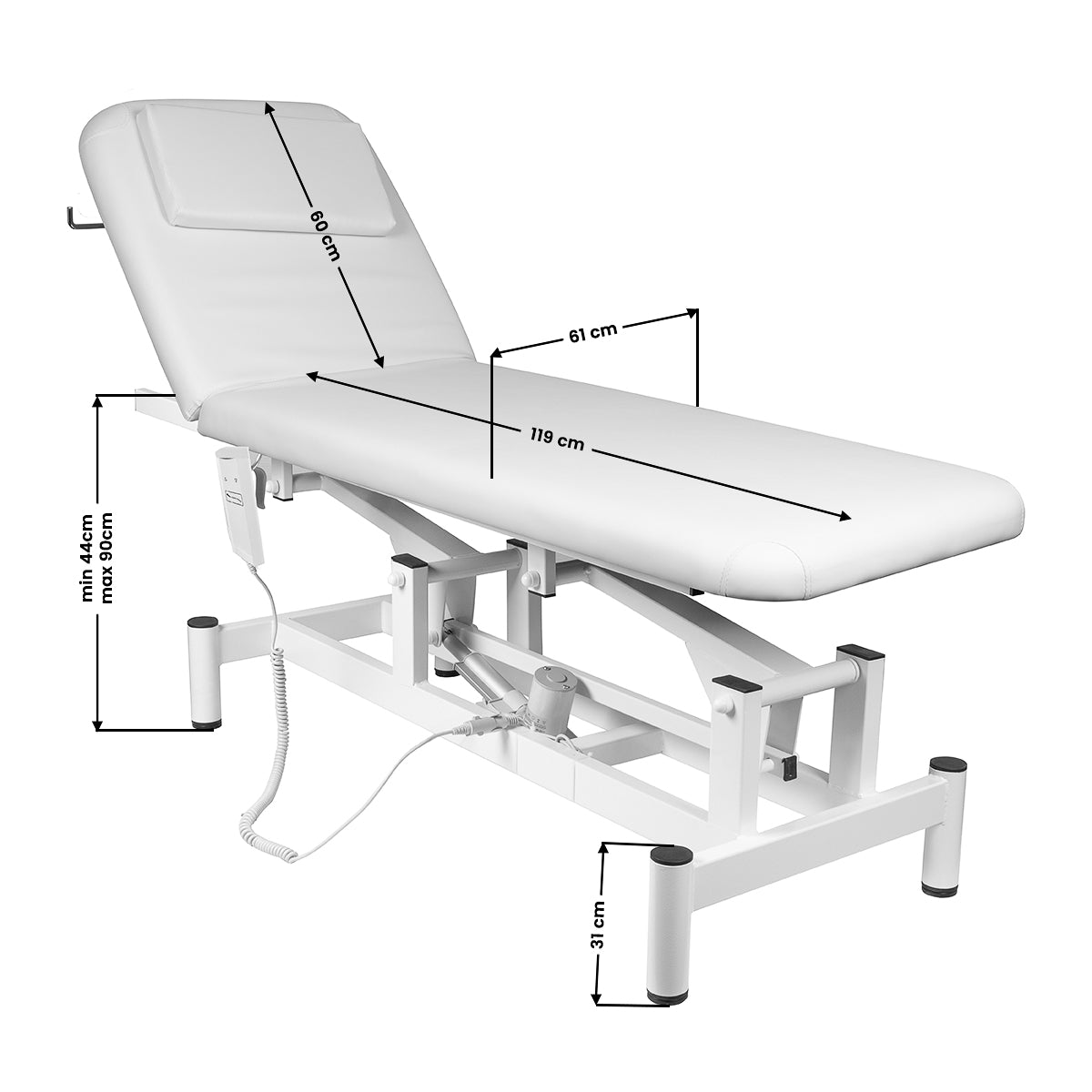 Table de massage Essential 1M Blanc