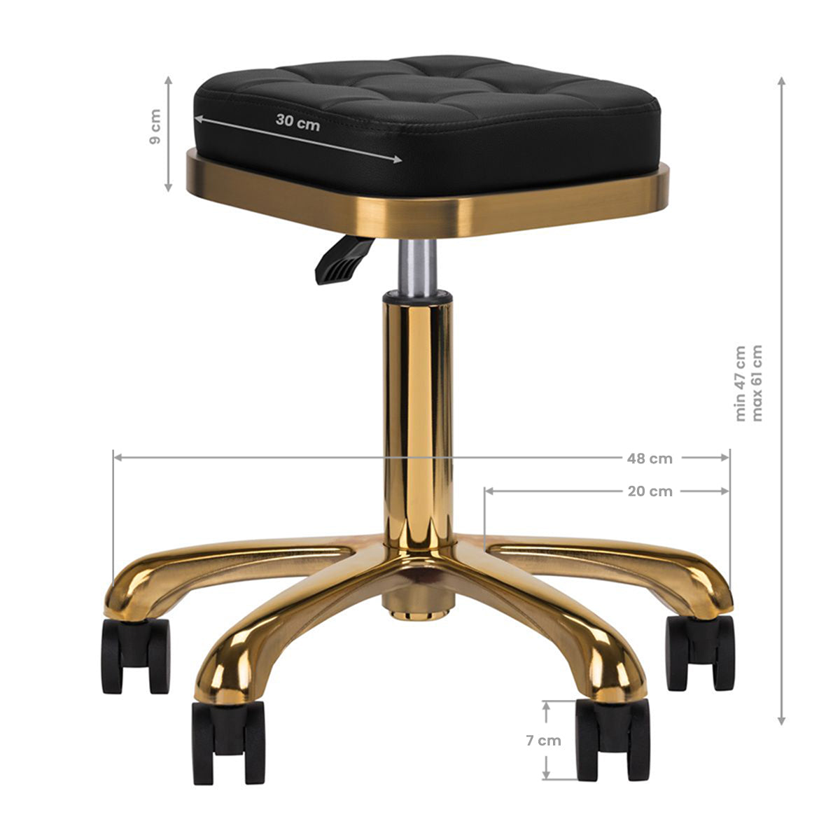 Tabouret cosmétique Prestige Or & Noir
