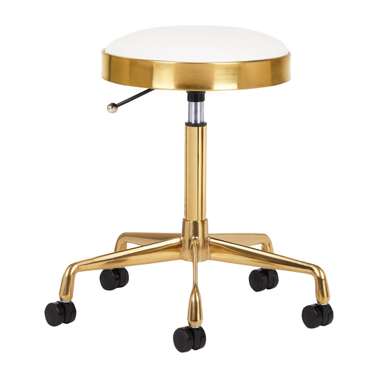 Tabouret cosmétique Luxury Plus Or & Blanc