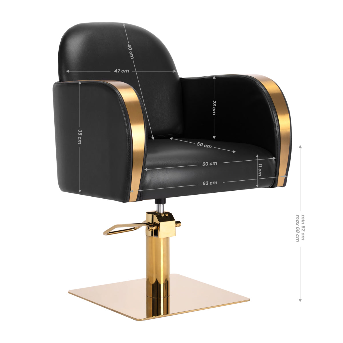 Fauteuil coiffeur Malorie Or & Noir