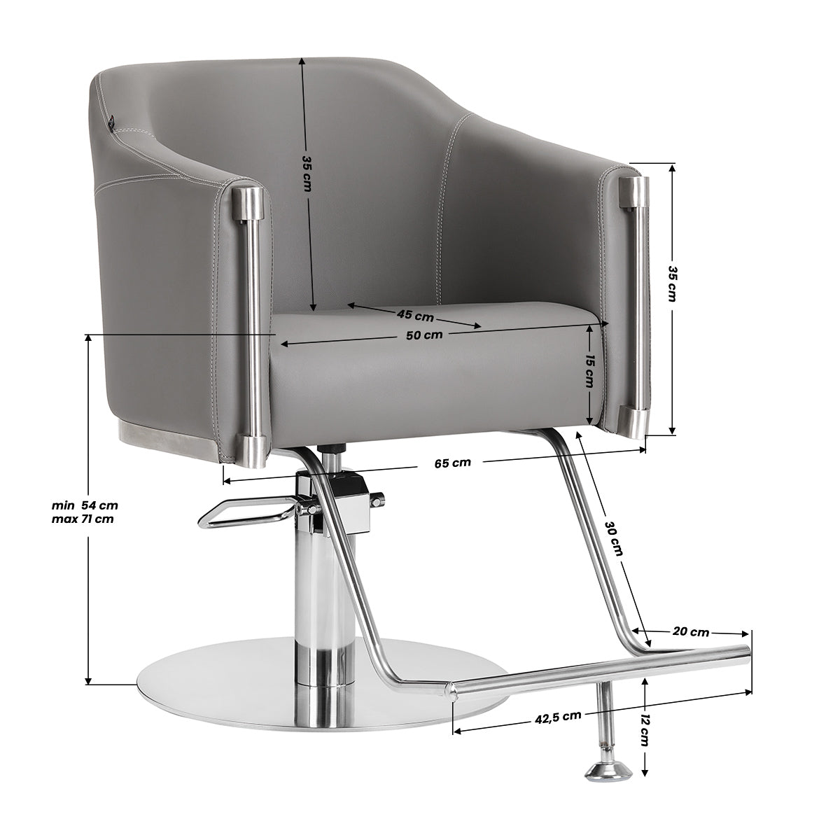 Fauteuil coiffeur Noble Gris