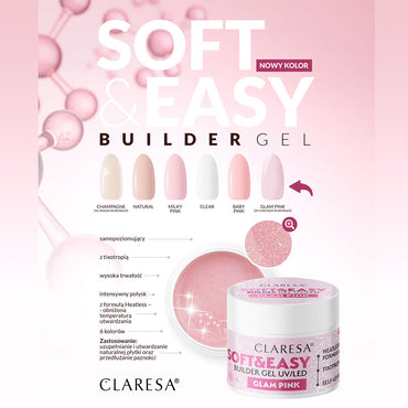 Gel construction Soft&Easy glam pink – 12 g