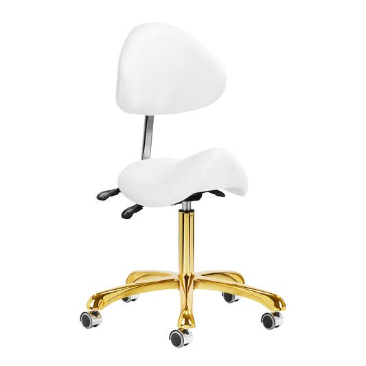 Tabouret cosmétique Comfort Gold Blanc