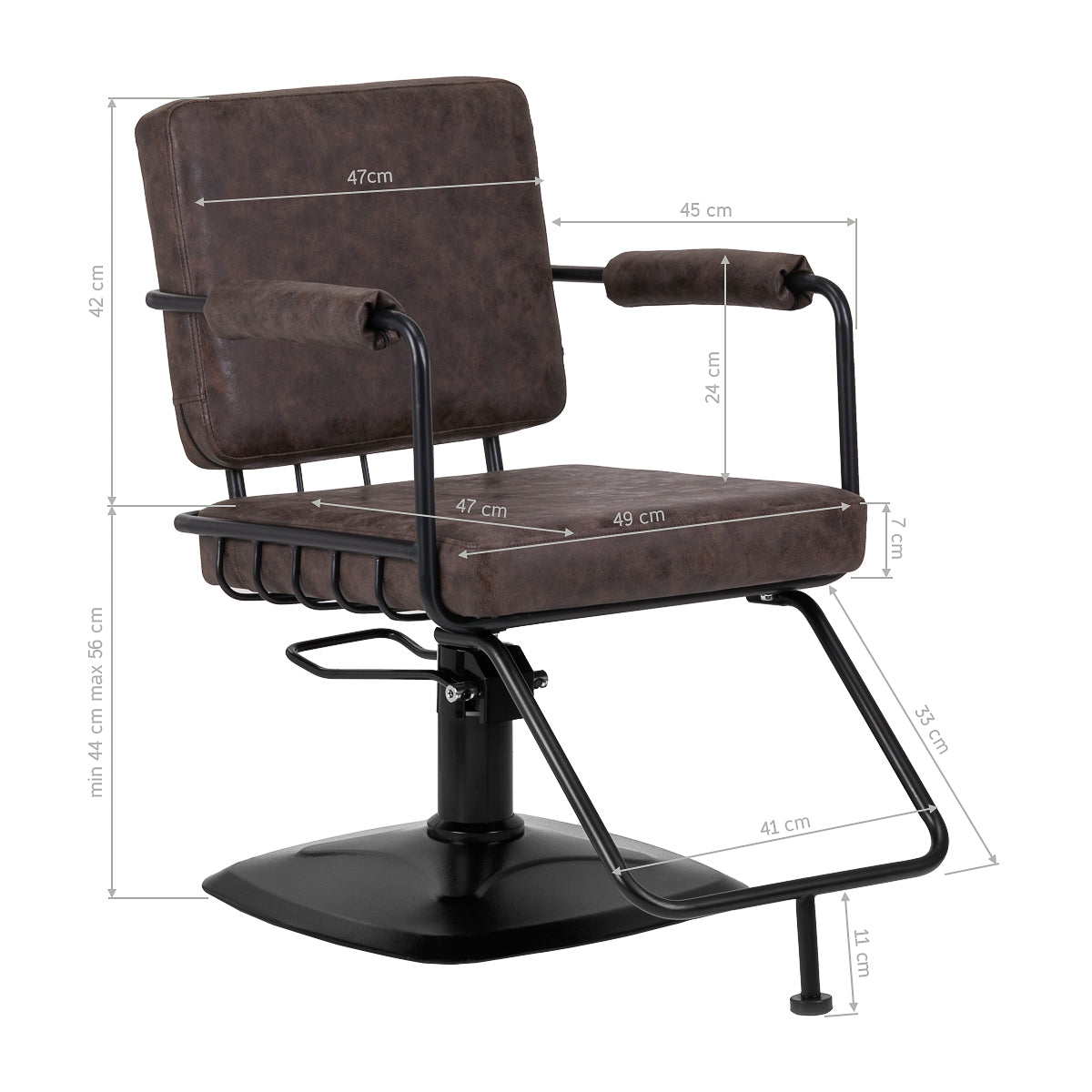 Fauteuil coiffeur Loft Vintage Brun Foncé