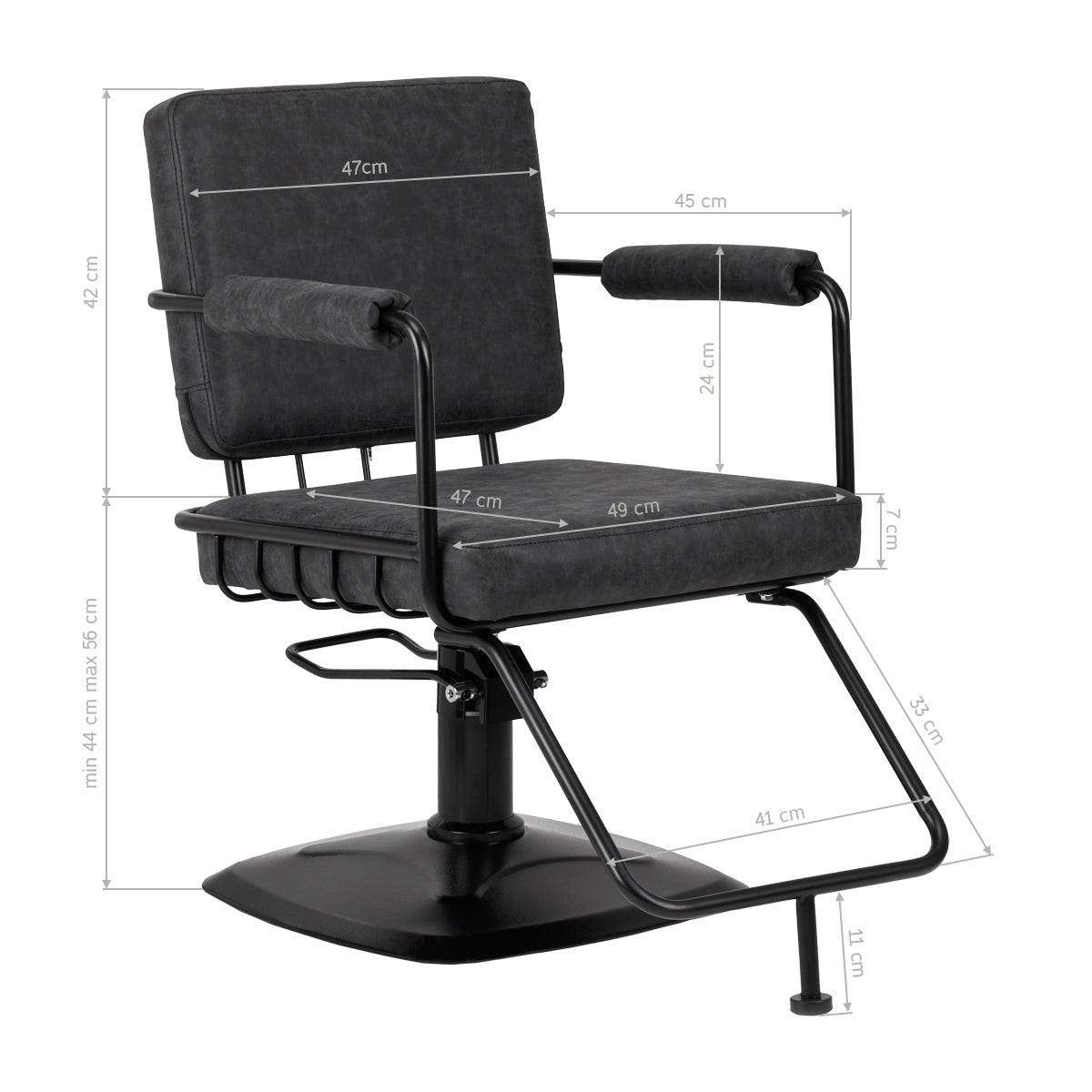 Fauteuil coiffeur Loft Vintage Noir