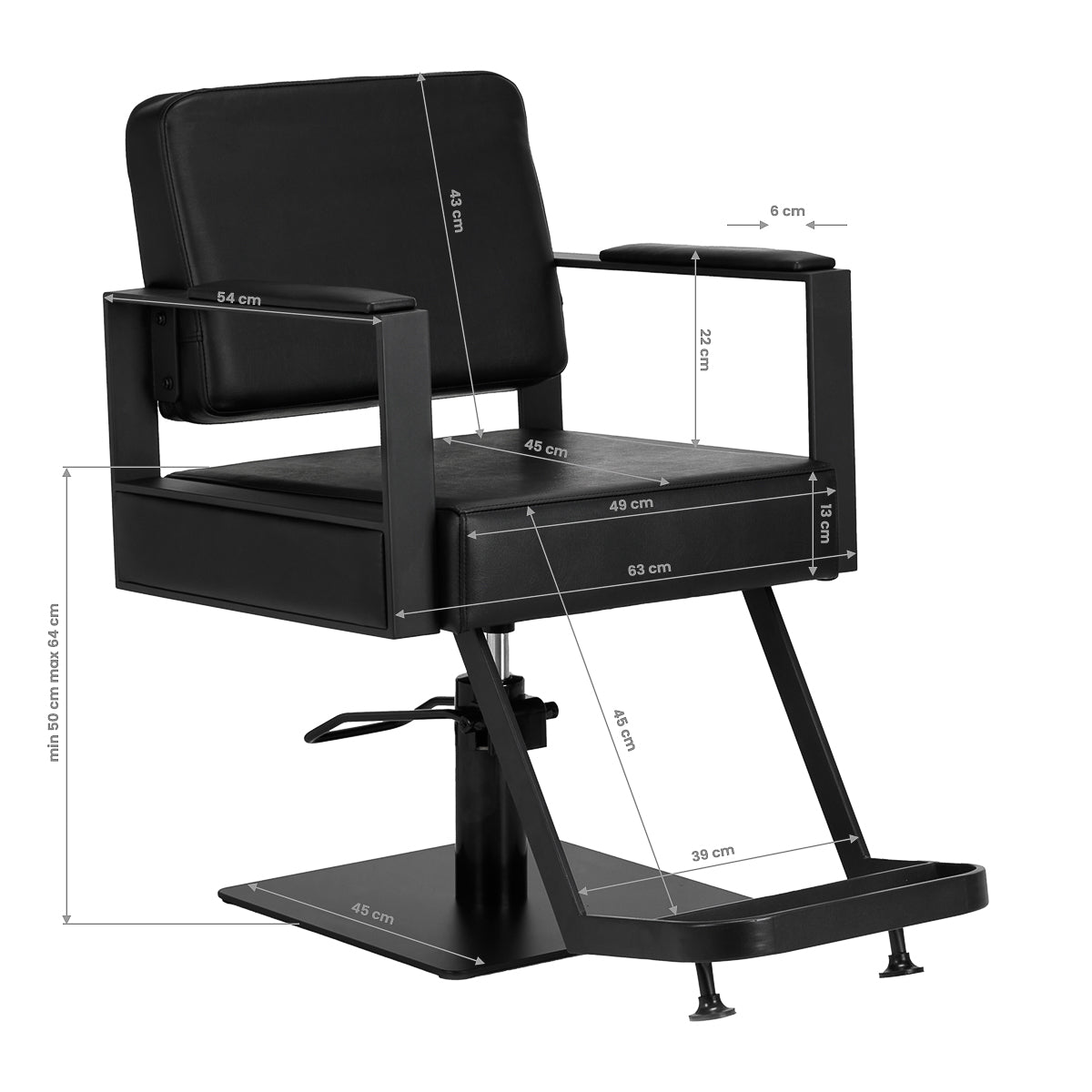 Fauteuil coiffeur Verona Noir