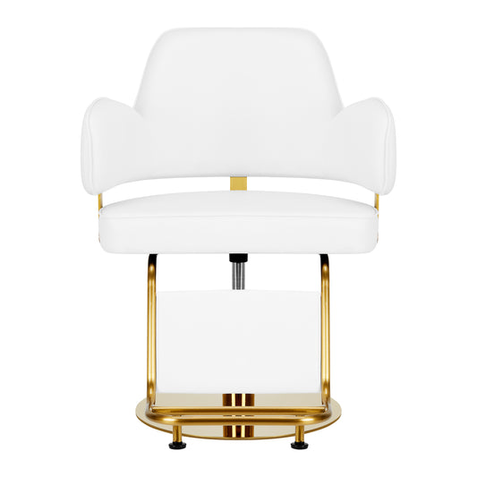 Fauteuil coiffeur Eleganza Or & Blanc