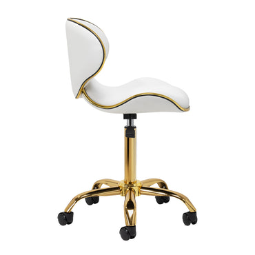 Tabouret cosmétique Pro Line Gold Blanc