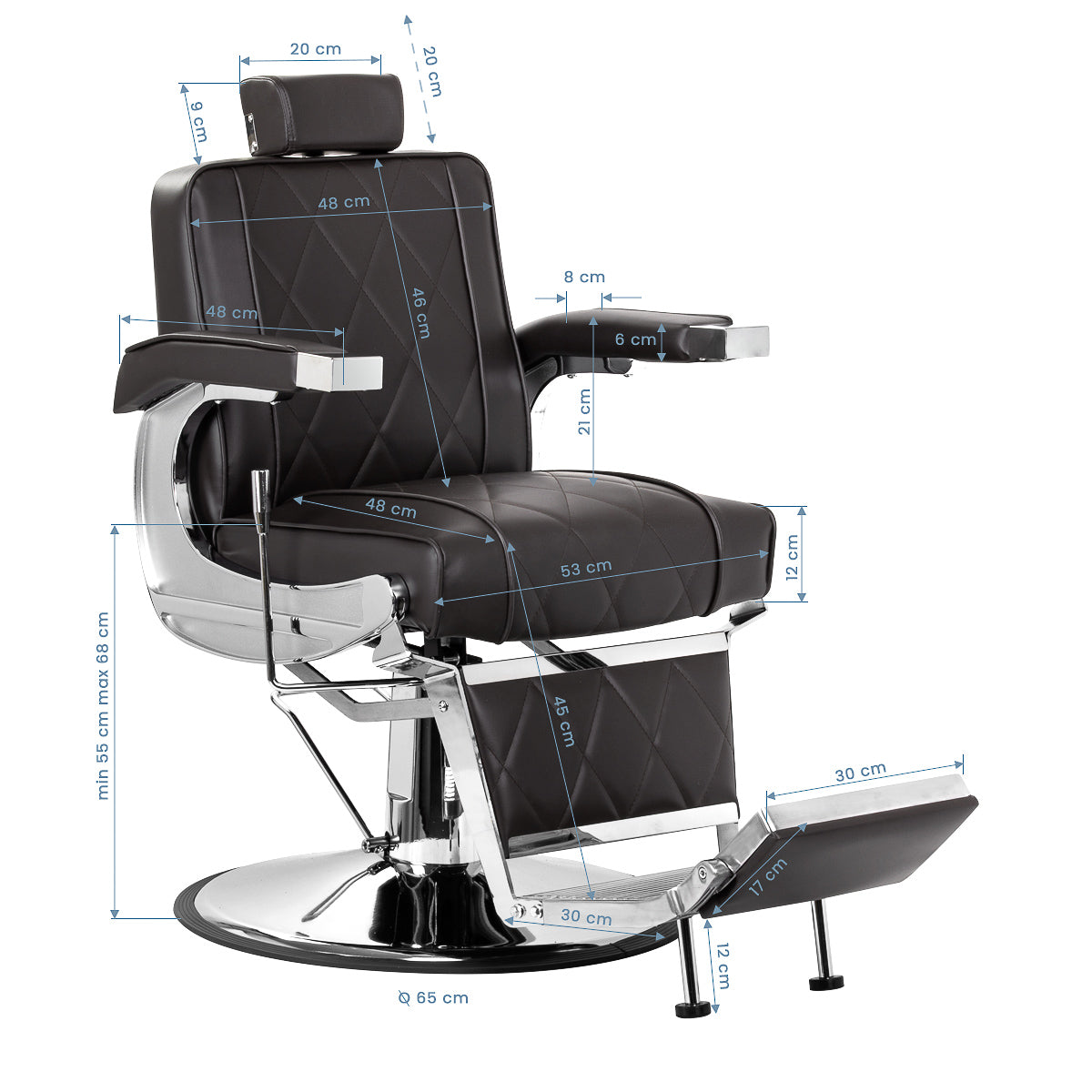 Fauteuil barbier Legacy Brun
