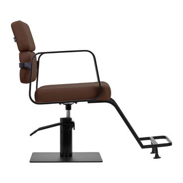 Fauteuil coiffeur Portiva Noir & Chocolat