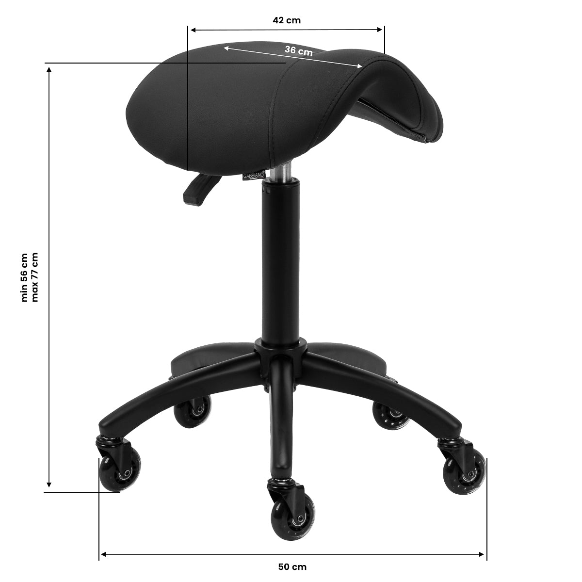 Tabouret coiffure Gabbiano D032 noir