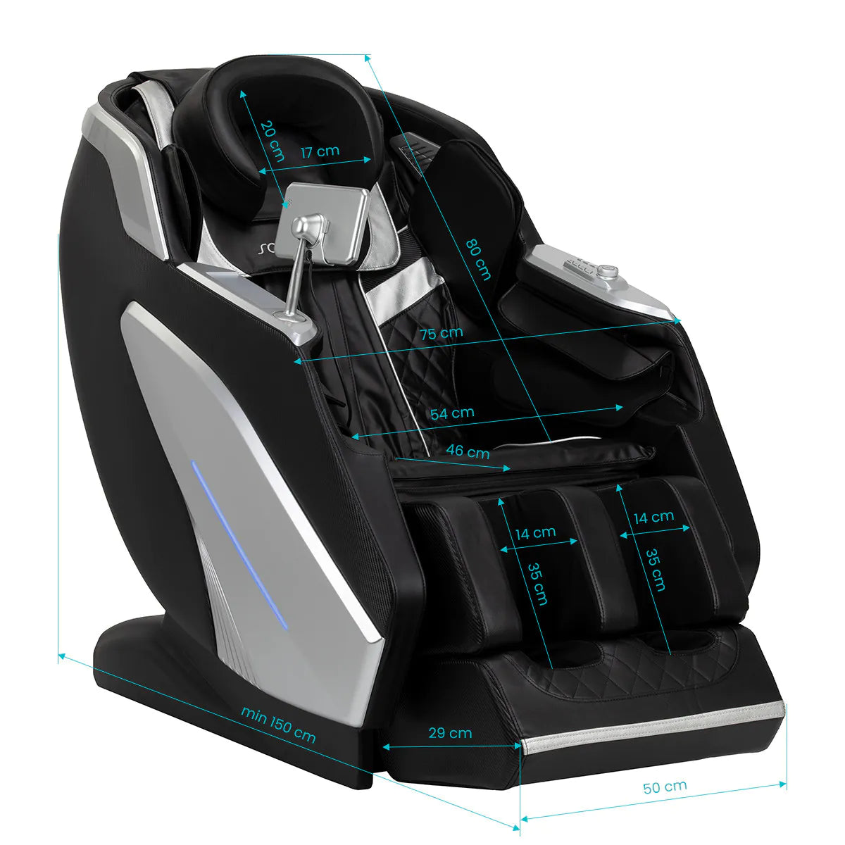 Fauteuil massant Relax Prime Plus Noir
