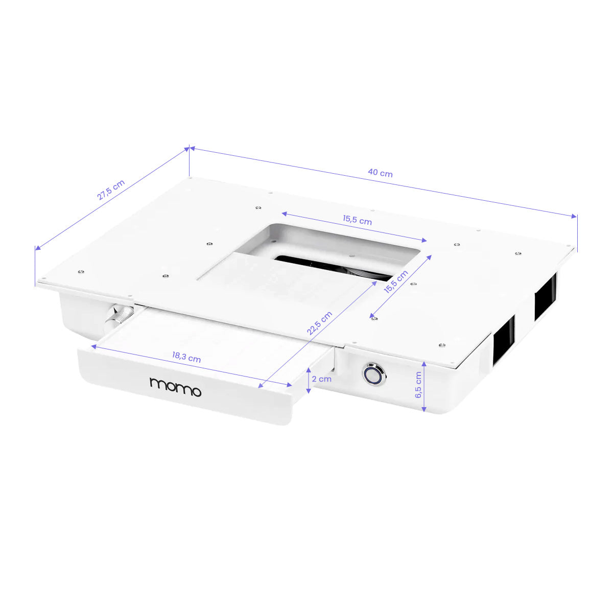 Table de manucure Studio Line 05 Blanc avec Aspirateur