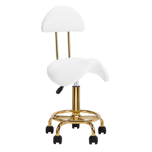 Tabouret cosmétique Essential Gold Blanc – Série Sélection