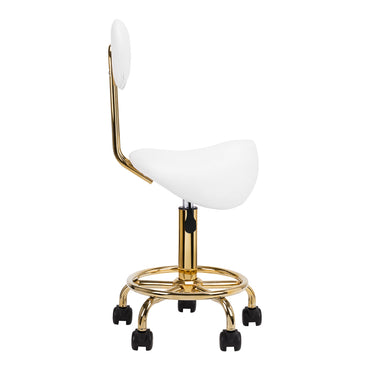 Tabouret cosmétique Essential Gold Blanc – Série Sélection