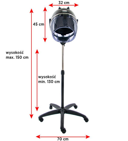 Gabbiano sèche-cheveux sur pied LI-202S noir – 2 vitesses