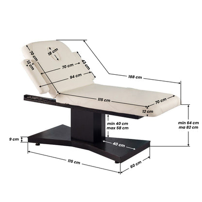 Table spa Comfort 1M Wengé & Latte