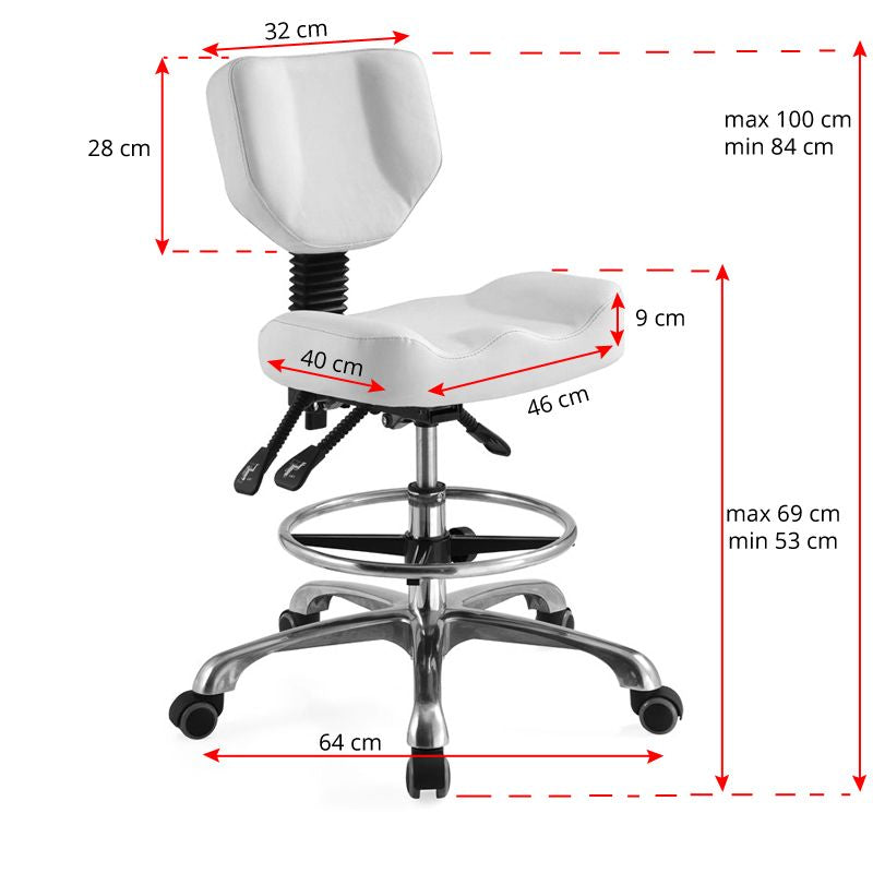 Tabouret cosmétique Care Blanc