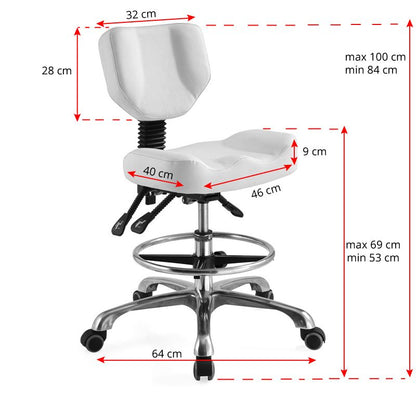 Tabouret cosmétique Care Blanc