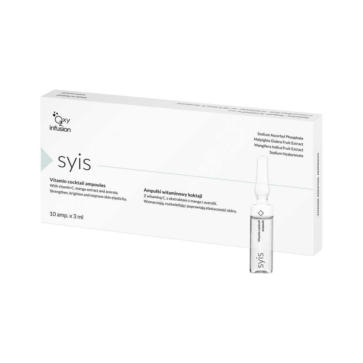 Ampoules visage cocktail vitaminé – 10 × 3 ml
