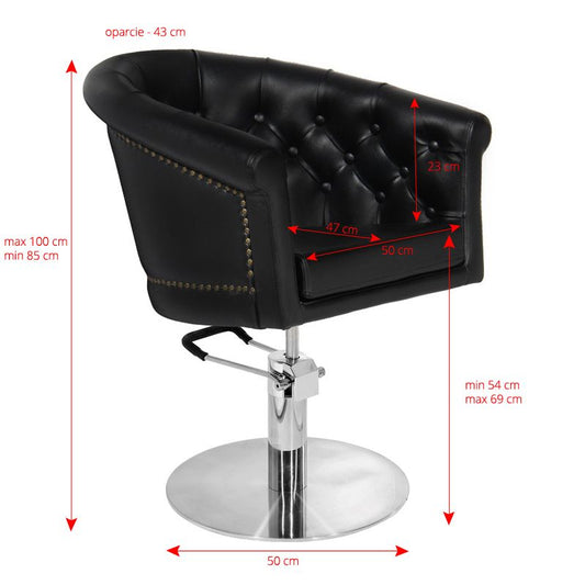 Fauteuil coiffeur Metropole Noir