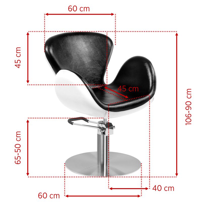 Fauteuil coiffeur Urban Contrast Noir & Blanc