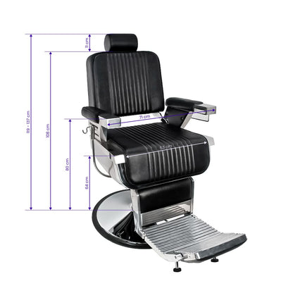 Fauteuil barbier Monarch Noir