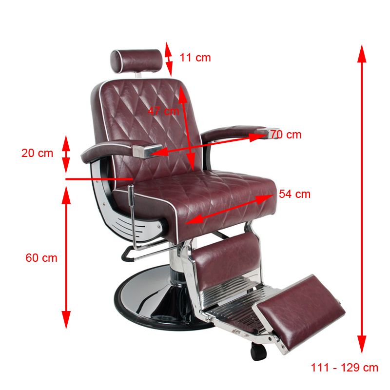 Fauteuil barbier Empire Bordeaux