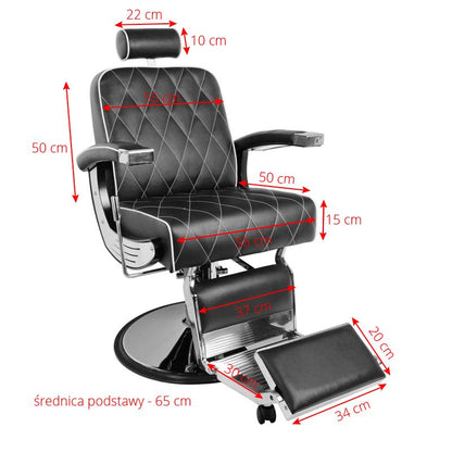 Fauteuil barbier Empire Brun