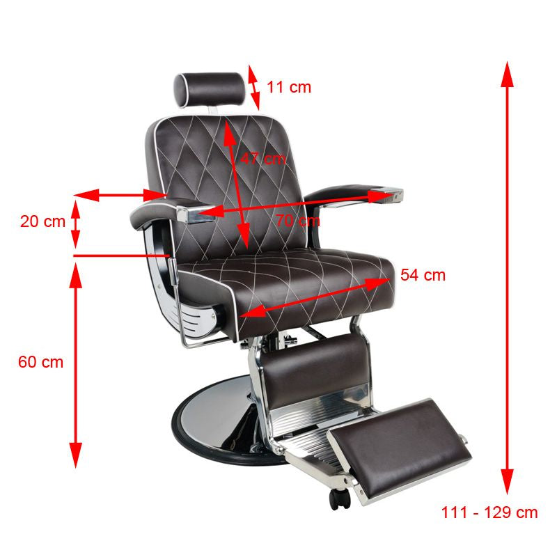 Fauteuil barbier Empire Brun