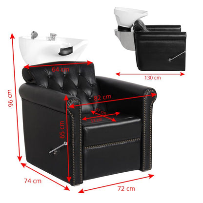 Bac à shampoing Urbanis Lux Noir