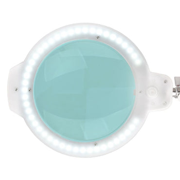 Lampe loupe LED 5" sur étau – blanc