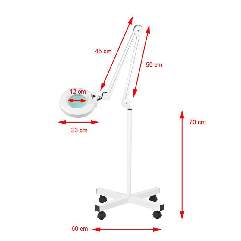 Lampe loupe avec trépied S4 – blanc
