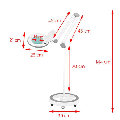 Lampe loupe LED 5D avec trépied