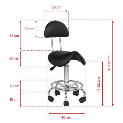 Tabouret cosmétique Essential Noir