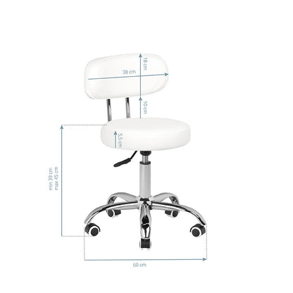 Tabouret pédicure Pedi Basic Blanc