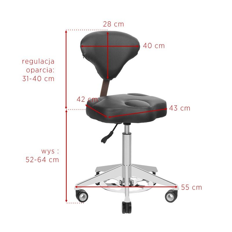 Tabouret cosmétique Lift Pro Blanc