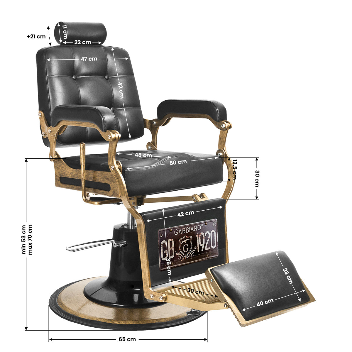 Fauteuil barbier Baron Noir