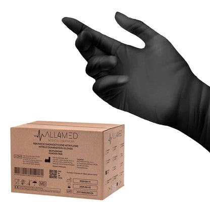 Gants nitrile noirs XS – carton 10 × 100 pcs