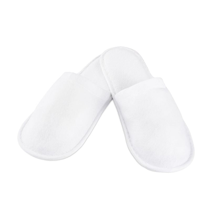 Chaussons éponge fermés blancs